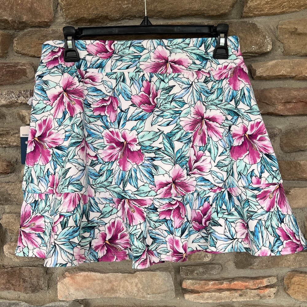 TOMMY BAHAMA Upf 50 Active Flounce Ruffle Hem Golf Skort Built in Short S XL NWT